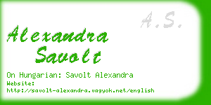 alexandra savolt business card